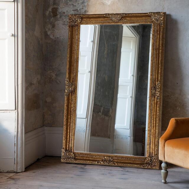 Rackhams Extra Large Ornate Gold Full Length Mirror 240cm x 150cm - Gold - image 1