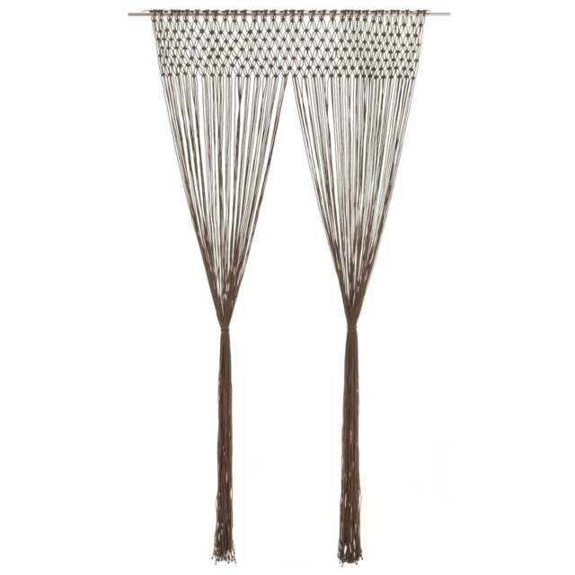 Rackhams Macrame Curtain Taupe 140x240 cm Cotton