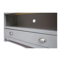 Rackhams Argenta Light Grey 1 Drawer TV Cabinet Chrome Cup Handle - Light Grey - thumbnail 5