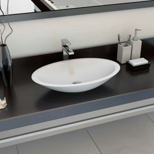 Rackhams Wash Basin 59.3x35.1x10.7 cm Mineral Cast/Marble Cast White