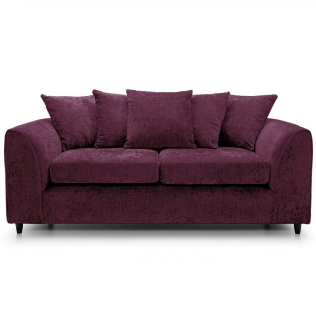 Rackhams Dylan Chenille 3+2 Seater Fabric Sofa in Aubergine - 3 Seater - image 1