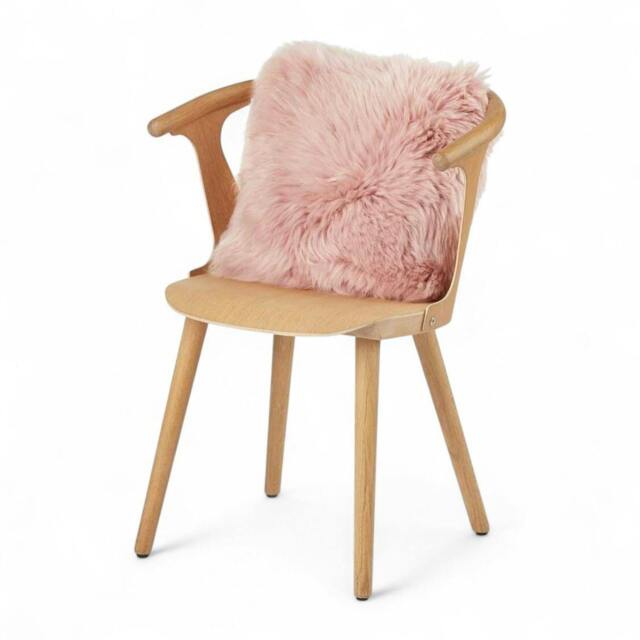 Rackhams Luxury Genuine Sheepskin 40x40cm Real Wool Single Sided Cushion - Pink - 40 x 40 cm - image 1