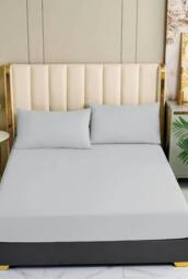 Rackhams 100% Egyptian Cotton Silver Fitted Sheet - Double