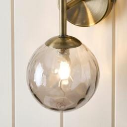 Rackhams Tamara 2-Light Antique Brass Wall Light - thumbnail 3