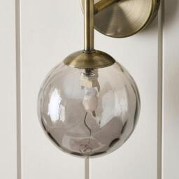Rackhams Tamara 2-Light Antique Brass Wall Light - thumbnail 4