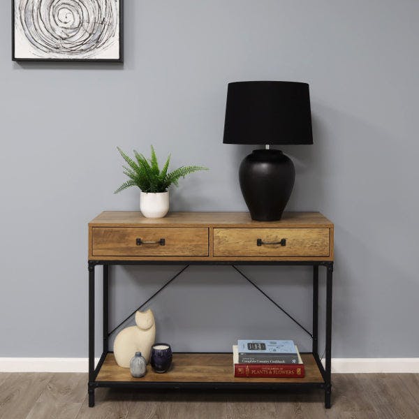 Rackhams Belen Black Ceramic Table Lamp - image 1