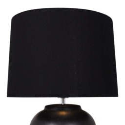Rackhams Belen Black Ceramic Table Lamp - thumbnail 6