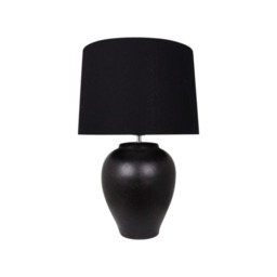 Rackhams Belen Black Ceramic Table Lamp - thumbnail 3