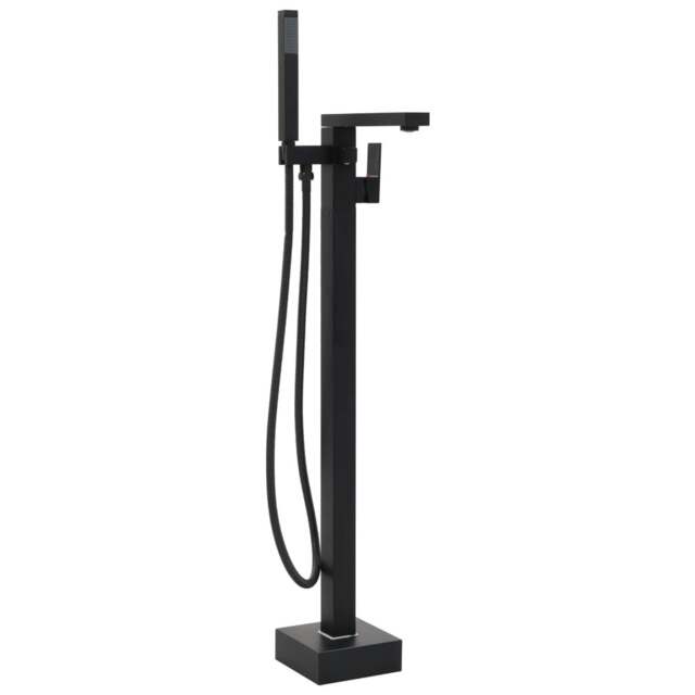 Rackhams Freestanding Bathtub Faucet Black Stainless Steel 90 cm
