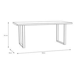 Rackhams Nikomedes Dining Table in Bartex Oak - Black - No - Brown - thumbnail 5