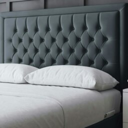 Rackhams Allegra Divan Bed with Upholstered Headboard - Grey (Steel) - King / 5ft - thumbnail 3