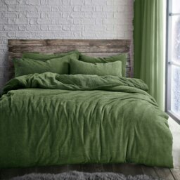 Rackhams Plain Teddy Fluffy and Warm Fleece Duvet Cover Set - Silver - King - thumbnail 5