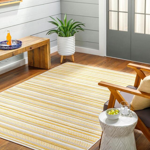 Rackhams Eagean-Global Yellow Ivory Off-White In- & Outdoor Rug - 200 x 275 cm - image 1