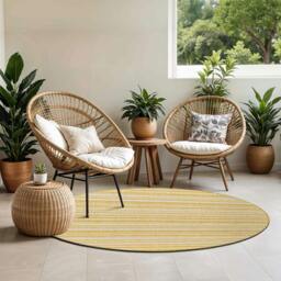 Rackhams Eagean-Global Yellow Ivory Off-White In- & Outdoor Rug - 200 x 275 cm - thumbnail 5