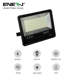 Rackhams 300W Outdoor LED Floodlight, 1500W Halogen Equivalent, IP66 Waterproof, 30,000 Lumens, 6000K Super Bright Security Light for Garage & Garden - thumbnail 2