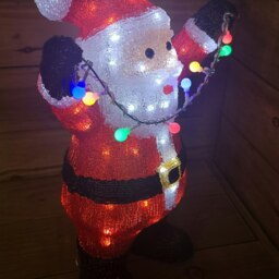 Rackhams 49cm LED Indoor Outdoor Acrylic Santa Christmas Decoration - thumbnail 5