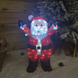 Rackhams 49cm LED Indoor Outdoor Acrylic Santa Christmas Decoration - thumbnail 3