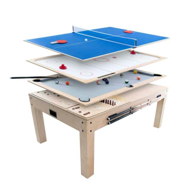 Rackhams 7-In-1 Games Table - Oak - image 1
