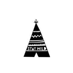 "Rackhams Modern Metal Wall Art ""Stay Wild"" Home Ornament Decorative Minimalist Design Hanging Wall Sculpture, Black - Metal - Black"