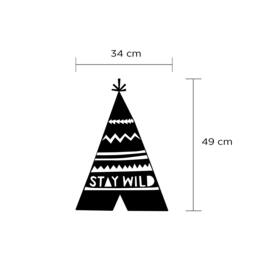 "Rackhams Modern Metal Wall Art ""Stay Wild"" Home Ornament Decorative Minimalist Design Hanging Wall Sculpture, Black - Metal - Black" - thumbnail 3