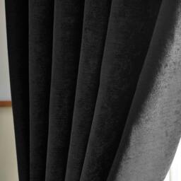 Rackhams Chenille Blackout Pencil Pleat Top Curtains - 168cm width x 137cm drop - thumbnail 4
