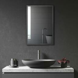 Rackhams Bathroom Cabinet with Mirror, Wall Mounted Bathroom Mirror Cabinet with Storage Shelves, 40 x 12 x 60 cm, Black - thumbnail 2