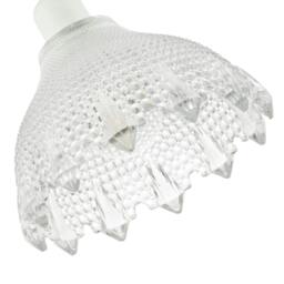 Rackhams Classic Ornate Round Clear Glass Pendant Shade with Moulded Design - thumbnail 5
