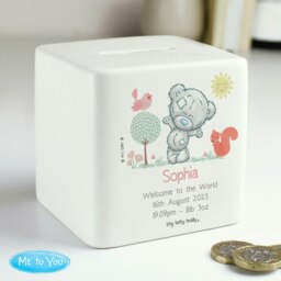 Rackhams Personalised Tiny Tatty Teddy Woodland Animal Money Box - thumbnail 2