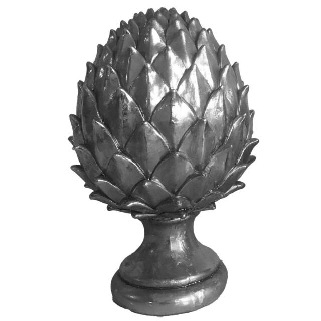 Rackhams Pinecone Ornament - Dark Silver - 30cm x 19cm x 19cm - Dark Silver - 100% Mixed