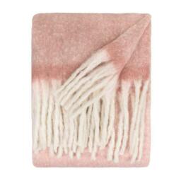 Rackhams Woven Tassel Throw - Pink - 140cm x 180cm - Pink - 100% Polyester - thumbnail 2