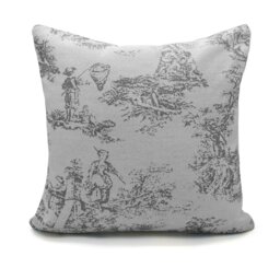 Rackhams Traditional Toille Cushion - 43cm x 43cm - Blue - thumbnail 2
