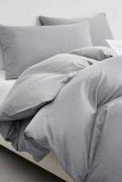 Rackhams 100% Egyptian Cotton Silver Duvet Cover Set - Superking