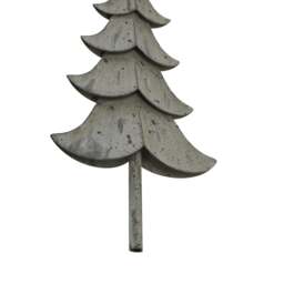 Rackhams Metal Tree Christmas Hanging Decoration - Grey - Grey - 23cm x 2cm x 11cm - 100% Mixed - thumbnail 2