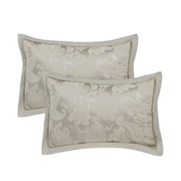 Rackhams Opulent Jacquard Quilted Pillow sham Pair Champagne Gold - Champagne Gold - thumbnail 3