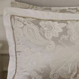 Rackhams Opulent Jacquard Quilted Pillow sham Pair Champagne Gold - Champagne Gold - thumbnail 2