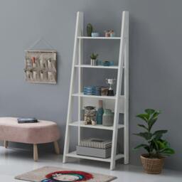 Rackhams Riva Retro 5 Tier Ladder Bookcase Display Shelf Unit - Black - thumbnail 6