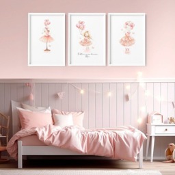 Rackhams Ballerina Artwork - Set of 3 wall art prints - A2 16.54 x 23.39 in / 42 x 59.4 cm - Matte Museum Quality Art Paper 290 gsm - Oak Frame - thumbnail 6