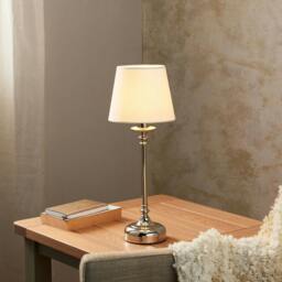 Rackhams Fable Polished Chrome LED Rechargeable Touch Table Lamp - thumbnail 1