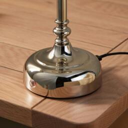 Rackhams Fable Polished Chrome LED Rechargeable Touch Table Lamp - thumbnail 5