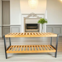 Rackhams 2-Tier Wooden Shoe Rack - thumbnail 3