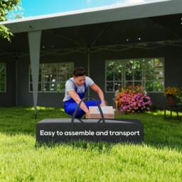 Rackhams 3 x 6m Pop-Up Gazebo, with Removable Walls - Grey - thumbnail 4
