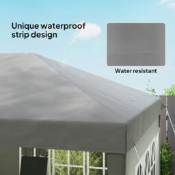 Rackhams 3 x 6m Pop-Up Gazebo, with Removable Walls - Grey - thumbnail 6