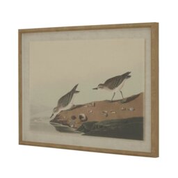 Rackhams Flora & Fauna Collection Picture Beaded Linen Framed Wall Art - Brown/White/Blue - Brown/White/Blue - 45cm x 2cm x 62cm - Brown/White/Blue - thumbnail 2