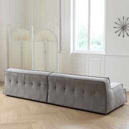 Rackhams Fanny Two Seater, Three Seater, Four Seater Sofa, Suede, Grey - Others (Suede) - Two Seater 240cm - thumbnail 6
