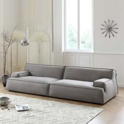 Rackhams Fanny Two Seater, Three Seater, Four Seater Sofa, Suede, Grey - Others (Suede) - Two Seater 240cm - thumbnail 3