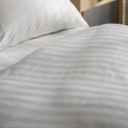 Rackhams White 400 Thread Count Cotton Dobby Stripe Pillowcases - Standard - Pair - Oxford - thumbnail 5
