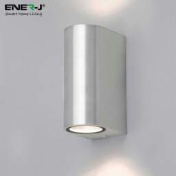 Rackhams Up-Down Wall Light Silver Housing, Indoor / Outdoor, GU10 Fitting, IP44 Up-Down Outdoor Wall Light (Max 35Wx2) - thumbnail 2