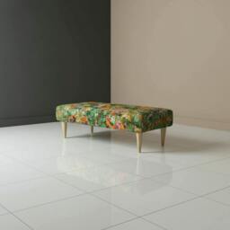 Rackhams Luxury Upholstered Bedroom Bench – Elegant End of Bed Seating - Handcrafted UK Bench by istools - 48 x 48 Inches (120 x 120cm) - thumbnail 6