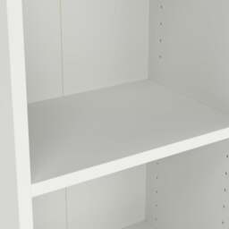 "Rackhams Basic Tall Narrow Combination Storage Bookcase in White (4 Shelves) with Glass Oak Door - Manufactured Wood - 1 - White & Oak " - thumbnail 5