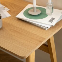 Rackhams Barnett Office Desk in Oak - 1 - Natural - 60 - thumbnail 5
